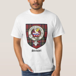 Tartan för emblem för Stewart klanvapensköld T-shirt