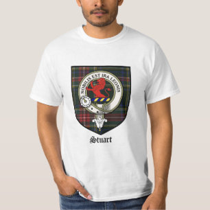 Tartan för emblem för Stuart klanvapensköld T-shirt