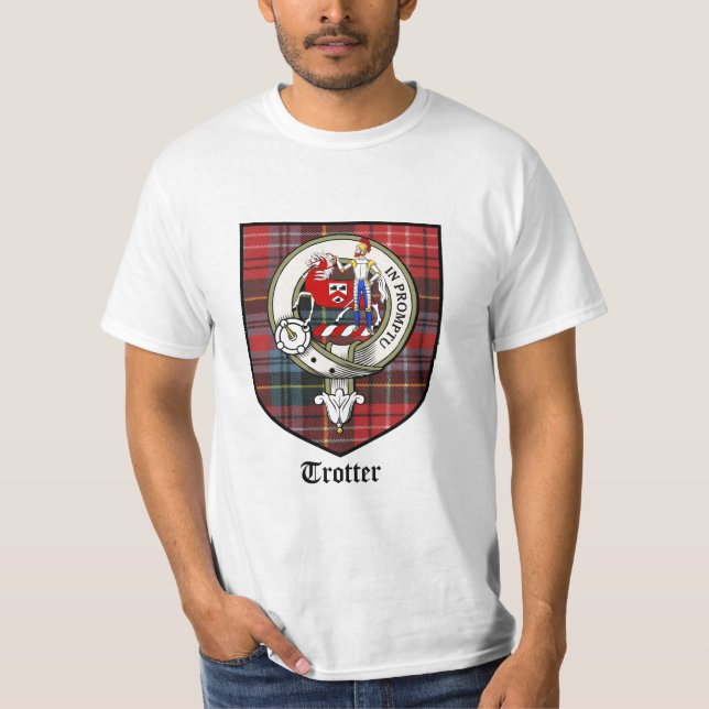 Tartan för emblem för Trotterklanvapensköld Tee (Framsida)