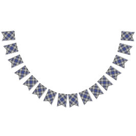 Tartan för för klanHannay vit & blått Vimplar