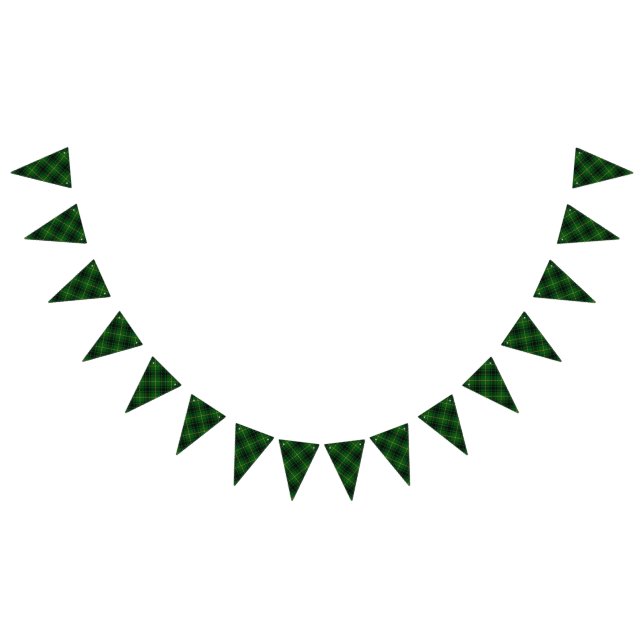 Tartan för för klanMacArthur Arthur grönt & svart Vimplar (Alla)