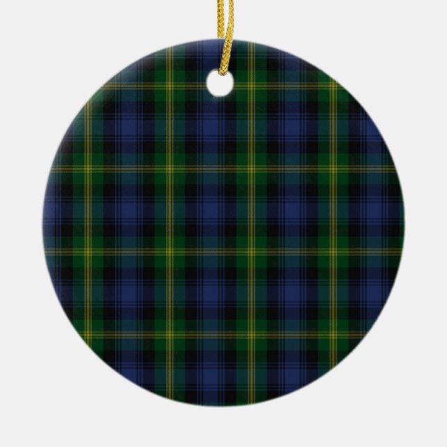 Tartan för Gordon klanfamilj Julgransprydnad Keramik (Framsidan)