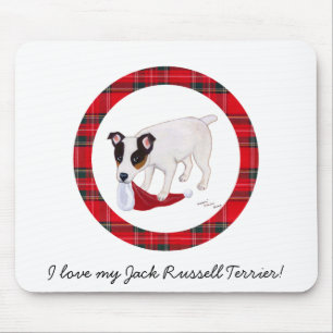 Tartan för jul för jackRussell Terrier Musmatta