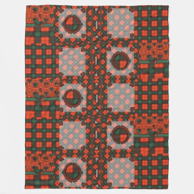 Tartan för kilt för Cruickshank klanpläd skotsk Fleecefilt (Framsidan)