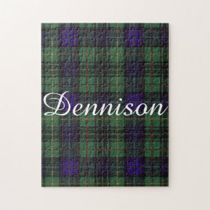 Tartan för kilt för Dennison klanpläd skotsk Pussel