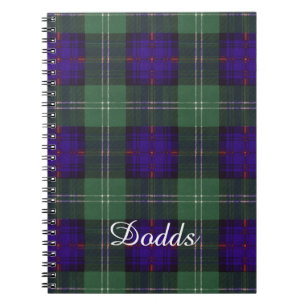 Tartan för kilt för Dodds klanpläd skotsk Anteckningsbok