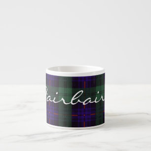 Tartan för kilt för Fairbairn klanpläd skotsk Espressomugg