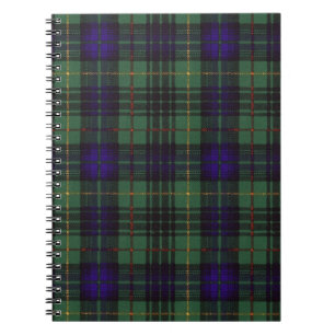 Tartan för kilt för kockklanpläd skotsk anteckningsbok med spiral