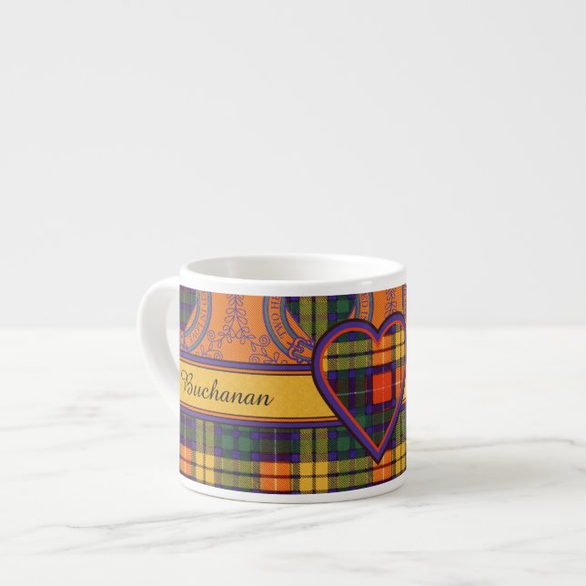 Tartan för kilt för MacKinley klanpläd skotsk Espressomugg (Framsida vänster)