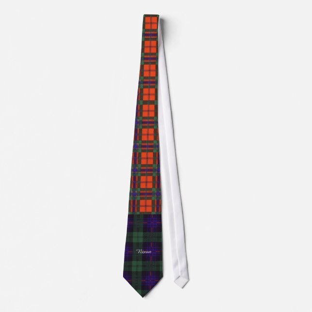 Tartan för kilt för Nixon klanpläd skotsk Slips (Framsida)