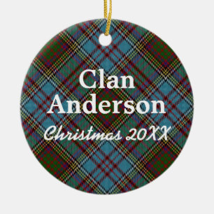 Tartan för klananderssonskott julgransprydnad keramik