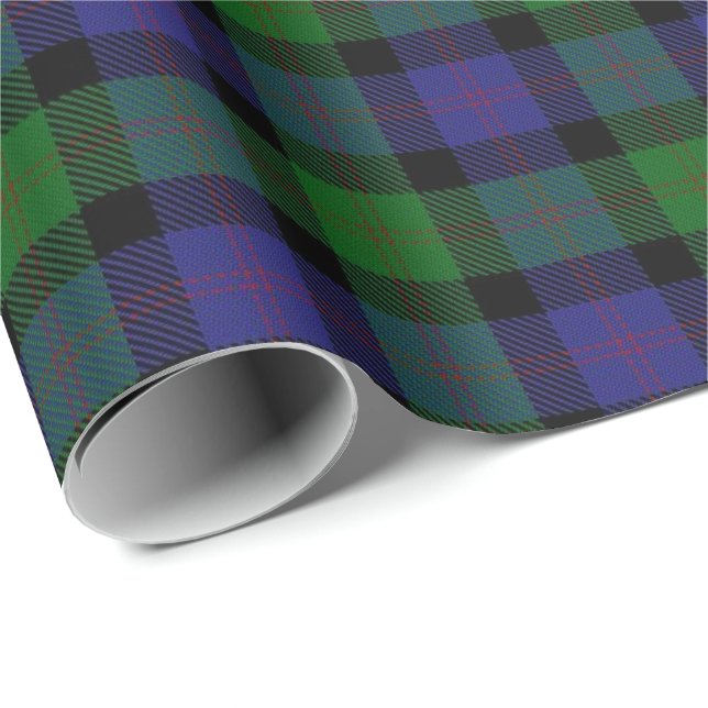 Tartan för klanBlair skott Presentpapper (Rullad Hörn)