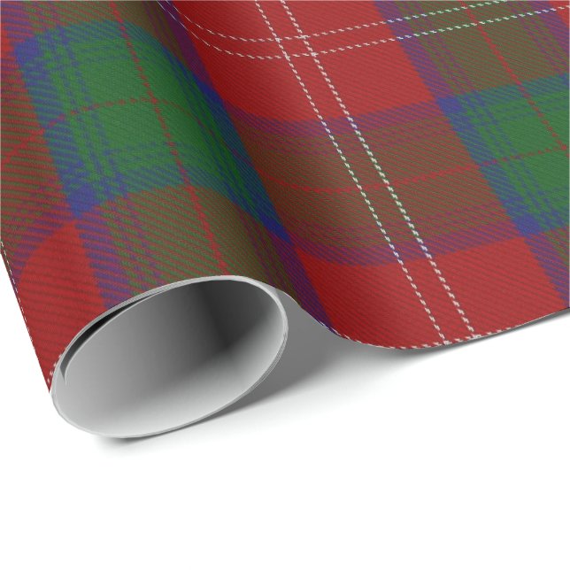 Tartan för klanChisholm skott Presentpapper (Rullad Hörn)