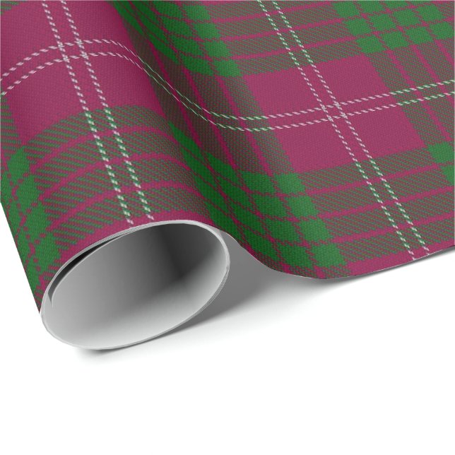 Tartan för klanCrawford skott Presentpapper (Rullad Hörn)