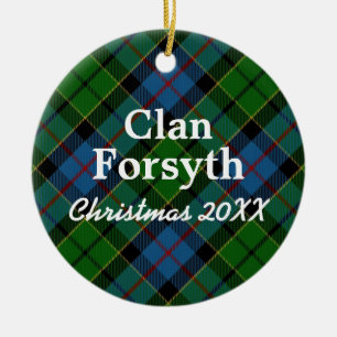 Tartan för klanForsyth skott Julgransprydnad Keramik