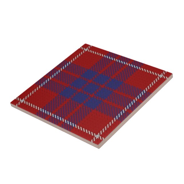 Tartan för klanHamilton skotsk uttryck Kakelplatta (Sidan)