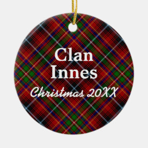 Tartan för klanInnes skott Julgransprydnad Keramik