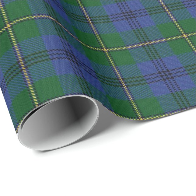 Tartan för klanJohnstone Johnston skott Presentpapper (Rullad Hörn)