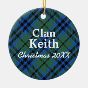 Tartan för klanKeith skott Julgransprydnad Keramik