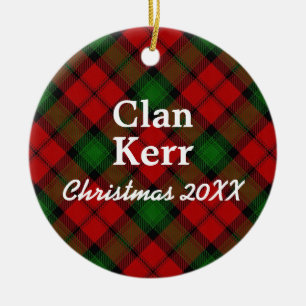 Tartan för klanKerr skott Julgransprydnad Keramik