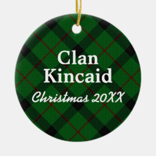 Tartan för klanKincaid skott Julgransprydnad Keramik