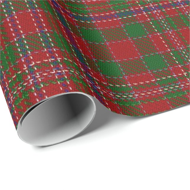 Tartan för klanMacAlister skott Presentpapper (Rullad Hörn)