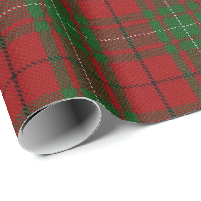 Tartan för klanMacAulay skott Presentpapper (Rullad Hörn)
