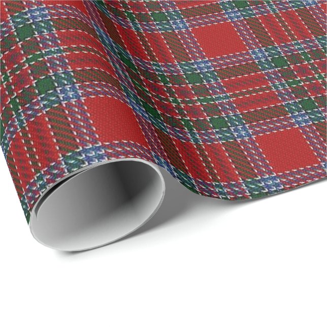 Tartan för klanMacBean MacBain skott Presentpapper (Rullad Hörn)