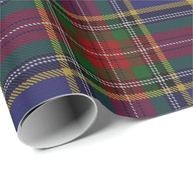 Tartan för klanMacBeth skott Presentpapper (Rullad Hörn)