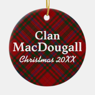 Tartan för klanMacDougall skott Julgransprydnad Keramik