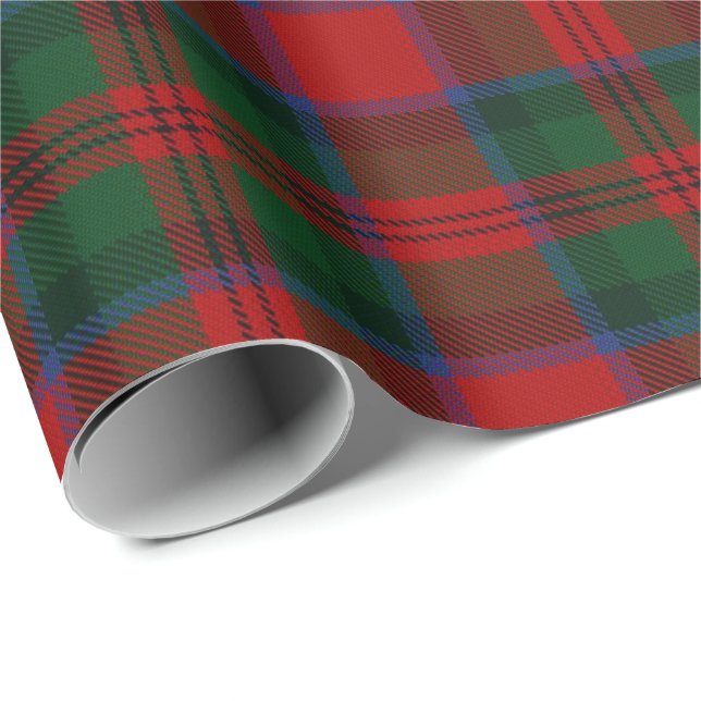 Tartan för klanMacDuff skott Presentpapper (Rullad Hörn)