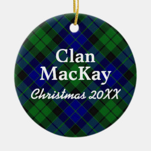 Tartan för klanMacKay skott Julgransprydnad Keramik