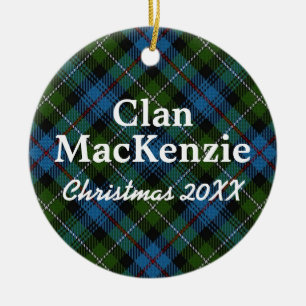Tartan för klanMacKenzie skott Julgransprydnad Keramik