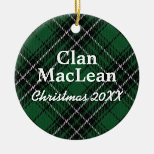 Tartan för klanMacLean skott Julgransprydnad Keramik