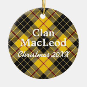 Tartan för klanMacLeod skott Julgransprydnad Keramik