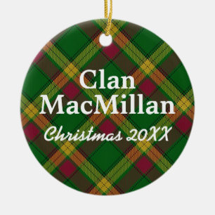 Tartan för klanMacMillan skott Julgransprydnad Keramik