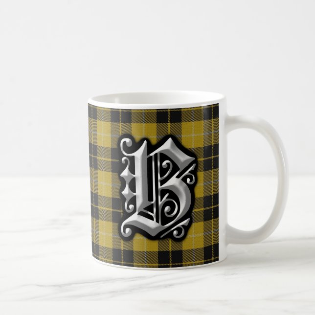 Tartan för klänning för Monogram för klanBarclay Kaffemugg (Höger)