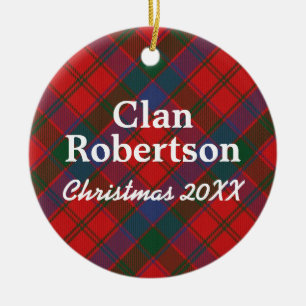 Tartan för klanRobertson Donnachaidh skott Julgransprydnad Keramik