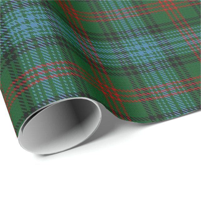 Tartan för klanRoss skott Presentpapper (Rullad Hörn)