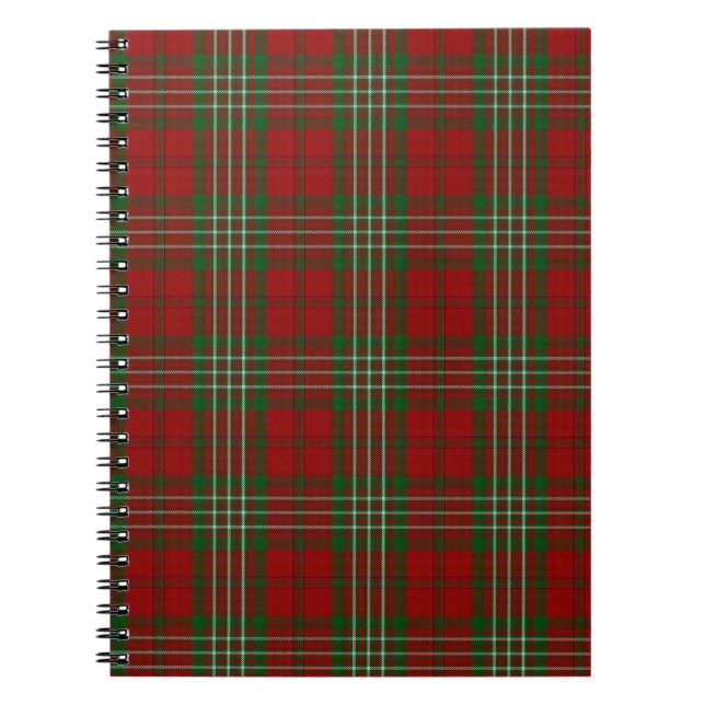 Tartan för Scott klanfamilj Anteckningsbok Med Spiral (Framsidan)