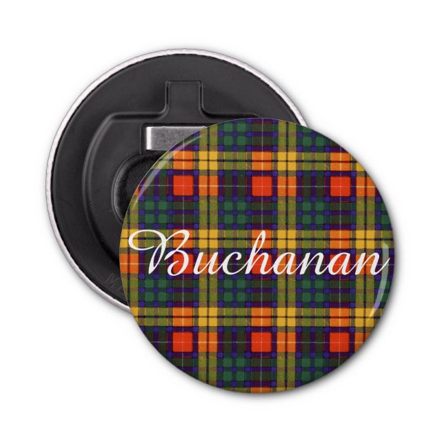 Tartan för skott för Buchanan klanpläd Flasköppnare (Framsidan)