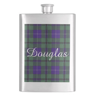 Tartan för skott för Douglas klanpläd Fickplunta