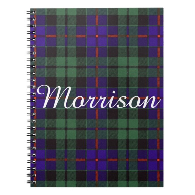Tartan för skott för Morrison klanpläd Anteckningsbok (Framsidan)