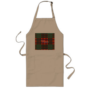 Tartan för skott för Ross klanpläd Långt Förkläde
