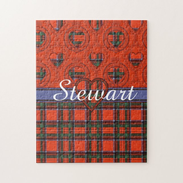 Tartan för skott för Stewart klanpläd Pussel (Vertikal)