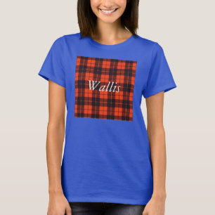 Tartan för skott för Wallis klanpläd Tee Shirt