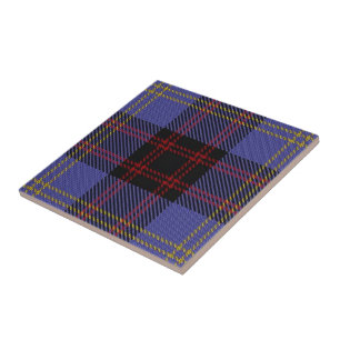 Tartan för uttryck för klanRutherford skotsk Kakelplatta