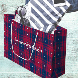 Tartan - Fosterlandsk - Röd Blå Vita Stjärnor