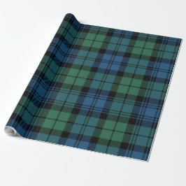 Tartan från grönt Blue Check Pput Rustic Classic T Presentpapper