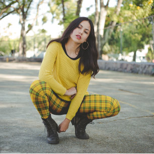 Tartan från Saskatchewan Amber Green Leggings